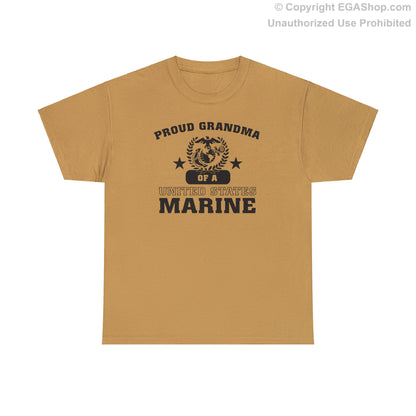 T-Shirt: Proud Grandma of a Marine (Varsity Style, Color Choices)