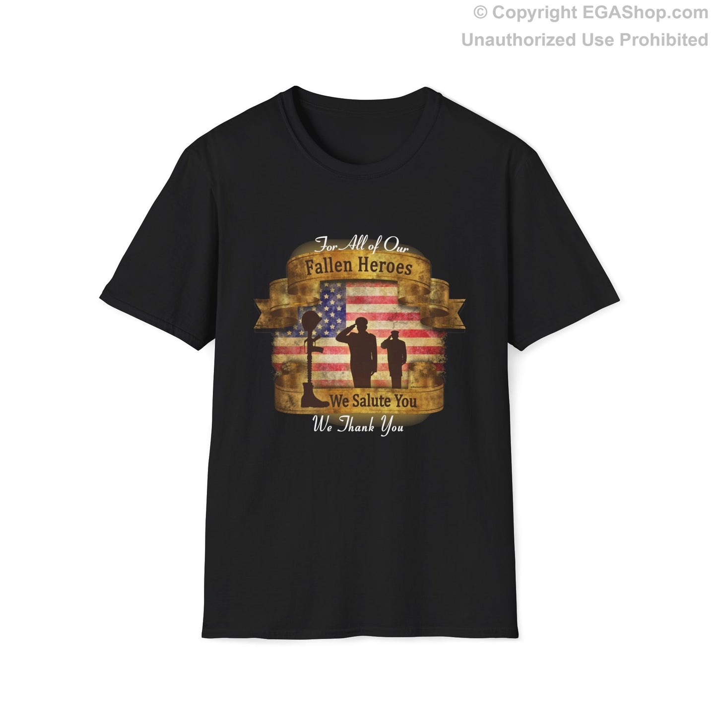 Fallen Heroes Memorial T-Shirt — 'We Salute You' Patriotic Tribute