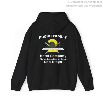 Hoodie: Hotel Co. MCRD San Diego (2nd Battalion Crest on BACK)