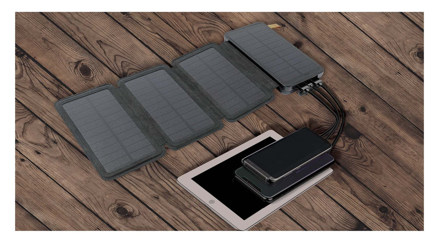 Solar Power: Folding Solar Panel with Power Bank