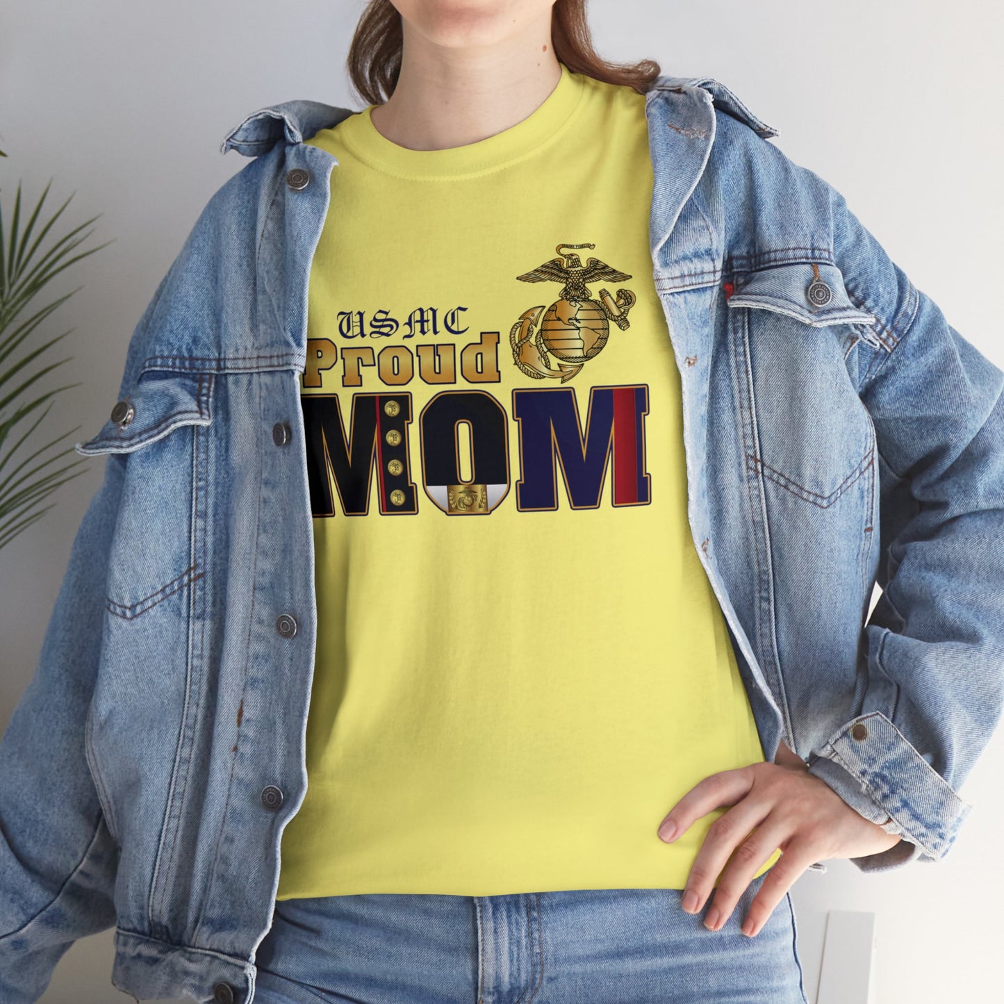 T-Shirt: Dress Blue Proud Mom (Your Choice of Colors)