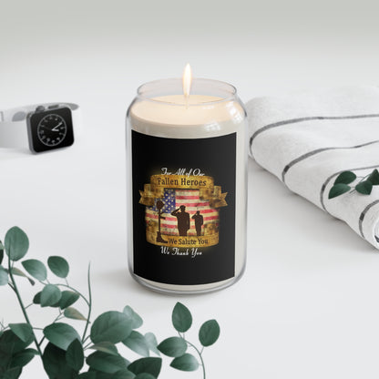 Memorial Soy Candle 13.75oz — "For All Our Fallen Heroes" Patriotic Tribute