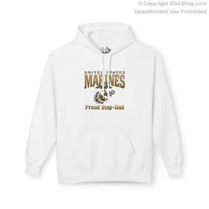 Hoodie Midweight Softstyle: United States Marines Proud Step-Dad