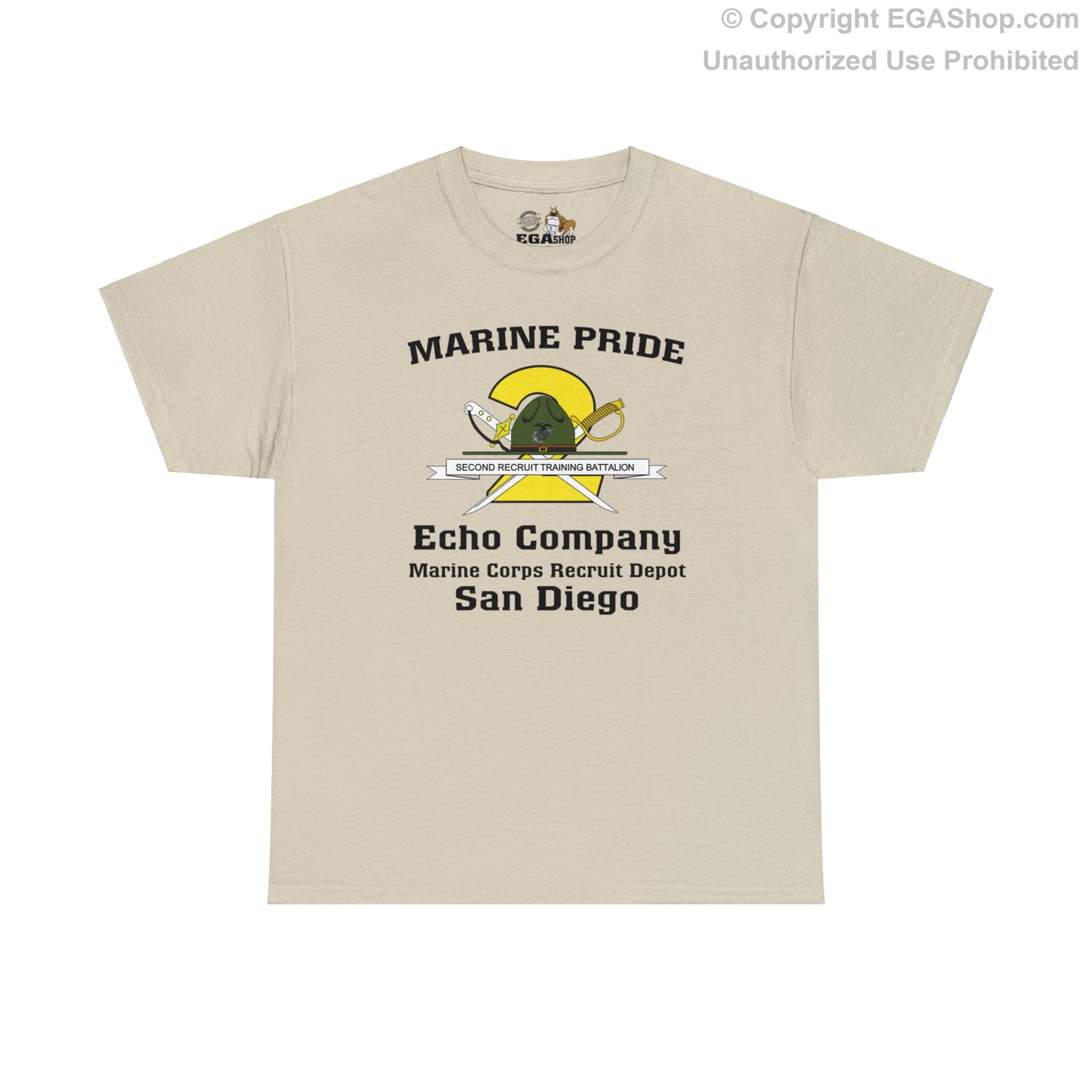 T-Shirt, Adult Heavy Cotton: 2nd Btn Echo San Diego