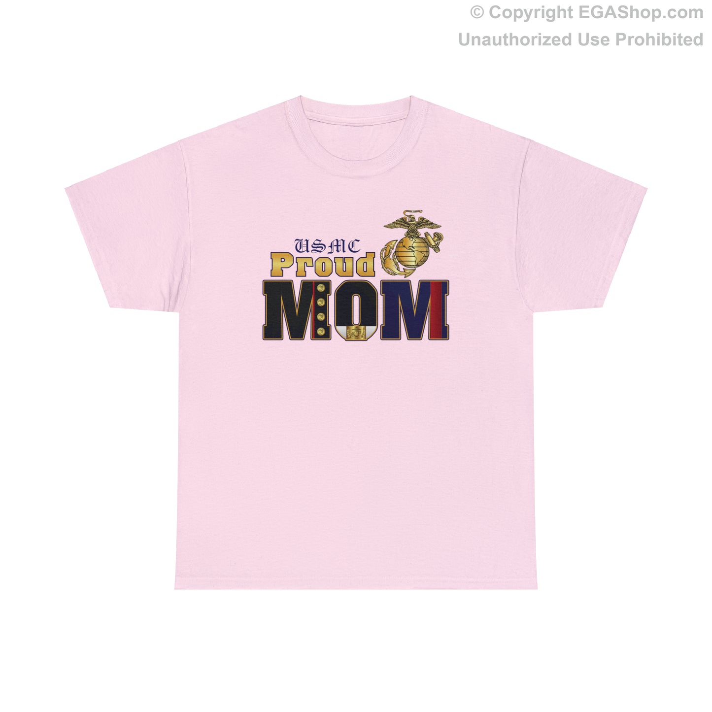 T-Shirt: Dress Blue Proud Mom (Your Choice of Colors)