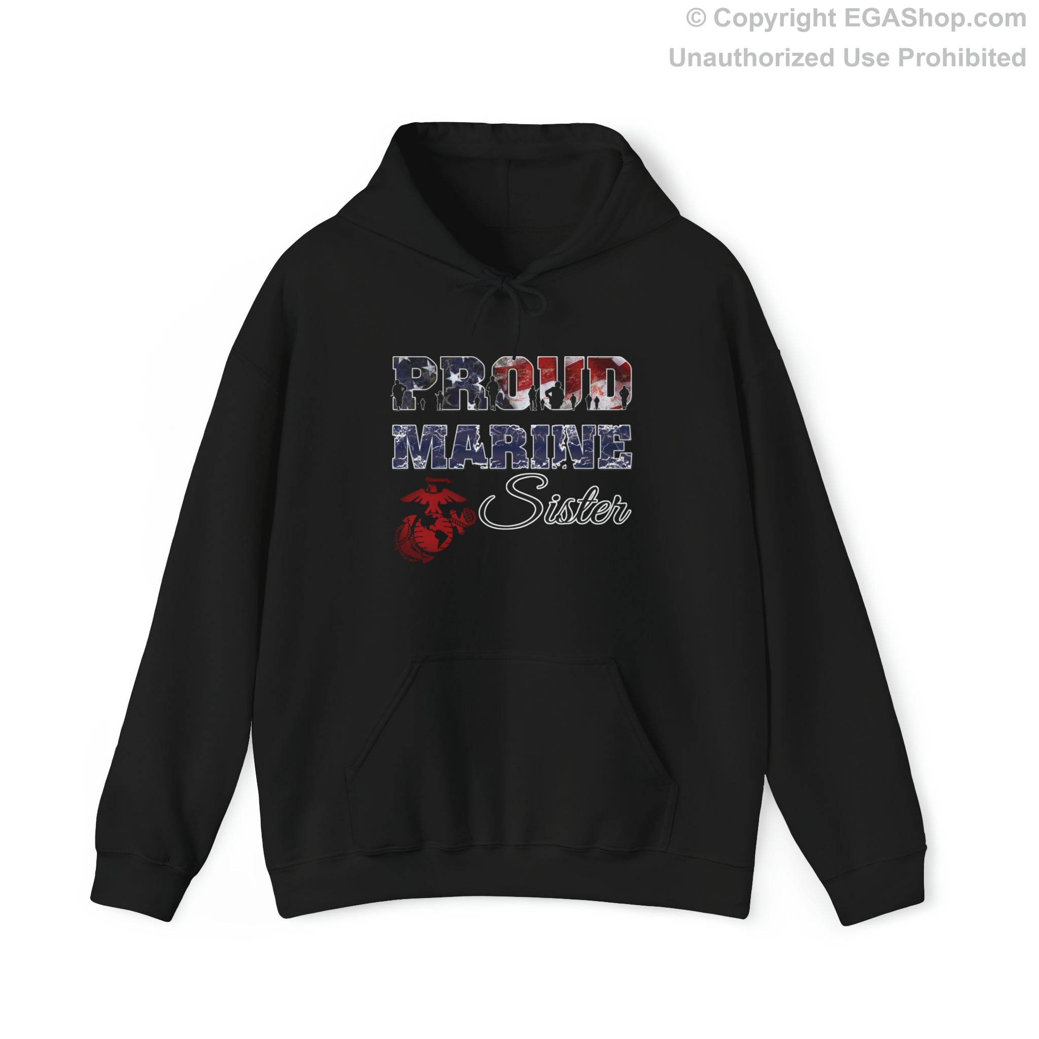 Hoodie Proud Marine Sister Your Choice of Colors The EGA Shop by Marine Parents