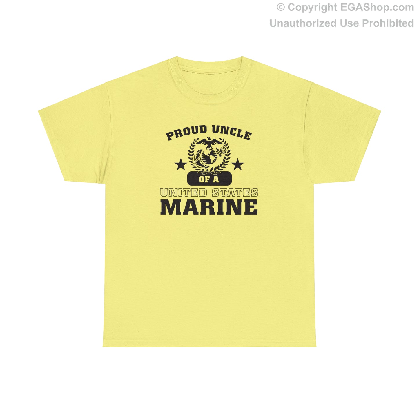 T-Shirt: Proud Uncle of a Marine (Varsity Style, Color Choices)