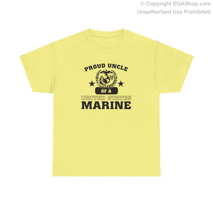 T-Shirt: Proud Uncle of a Marine (Varsity Style, Color Choices)