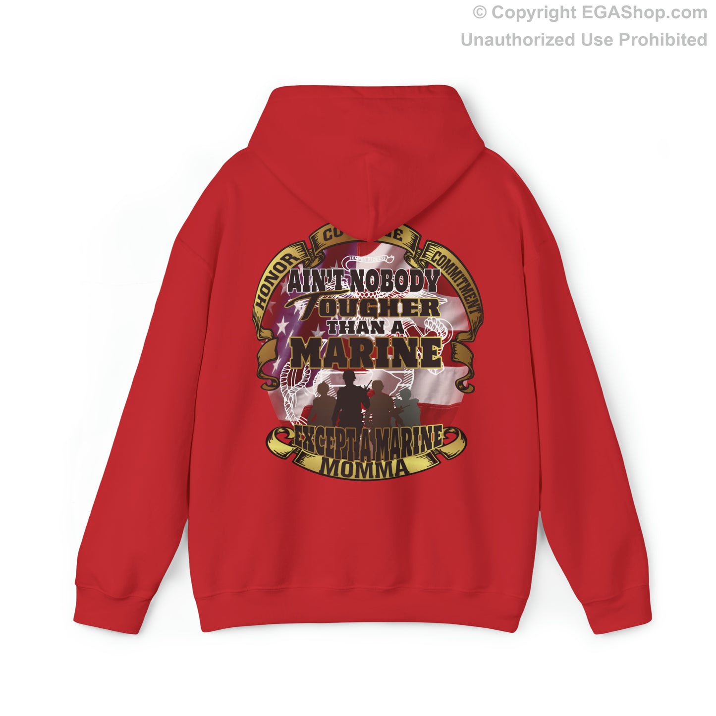 Hoodie: Nobody Tougher than a Marine Except a Marine Momma