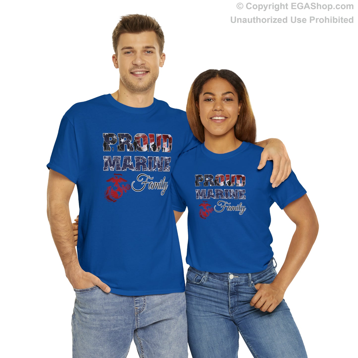 T-Shirt Proud Marine Family (Your Choice of Colors)