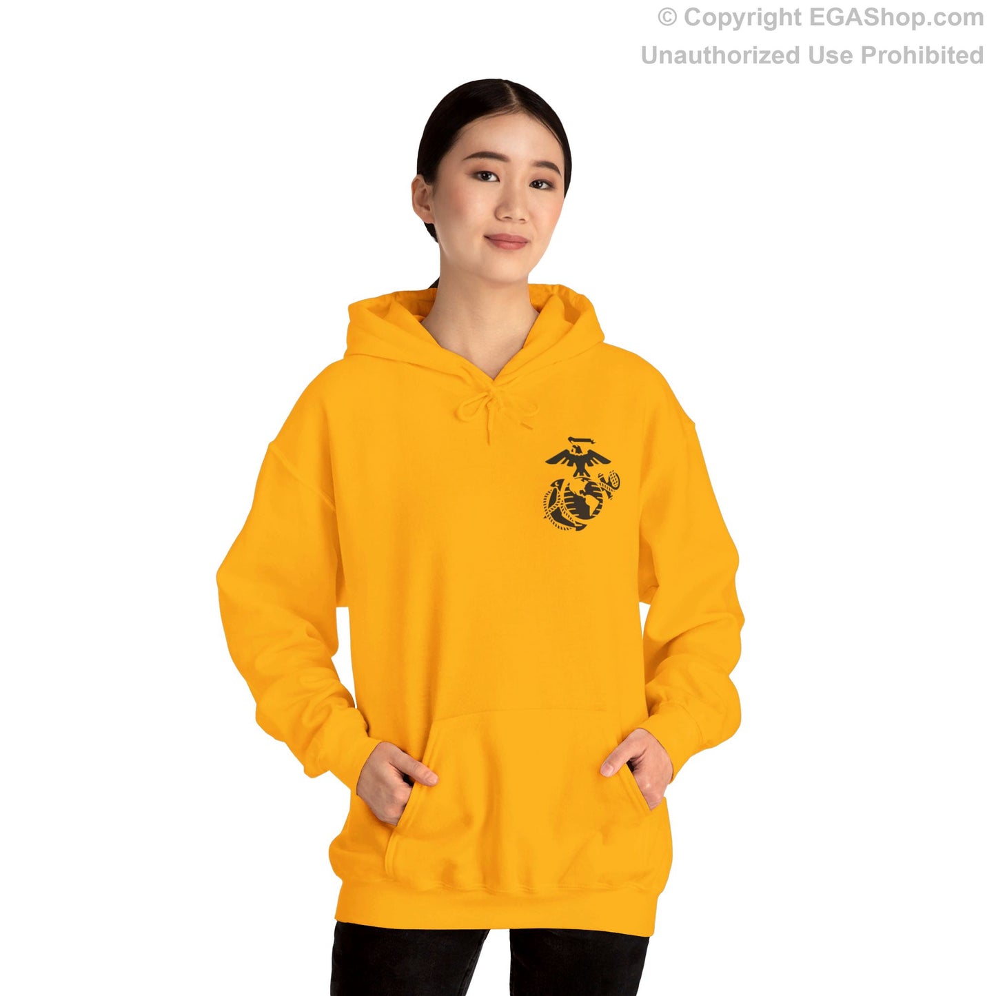 Hoodie: Hotel Co. MCRD San Diego (2nd Battalion Crest on BACK)