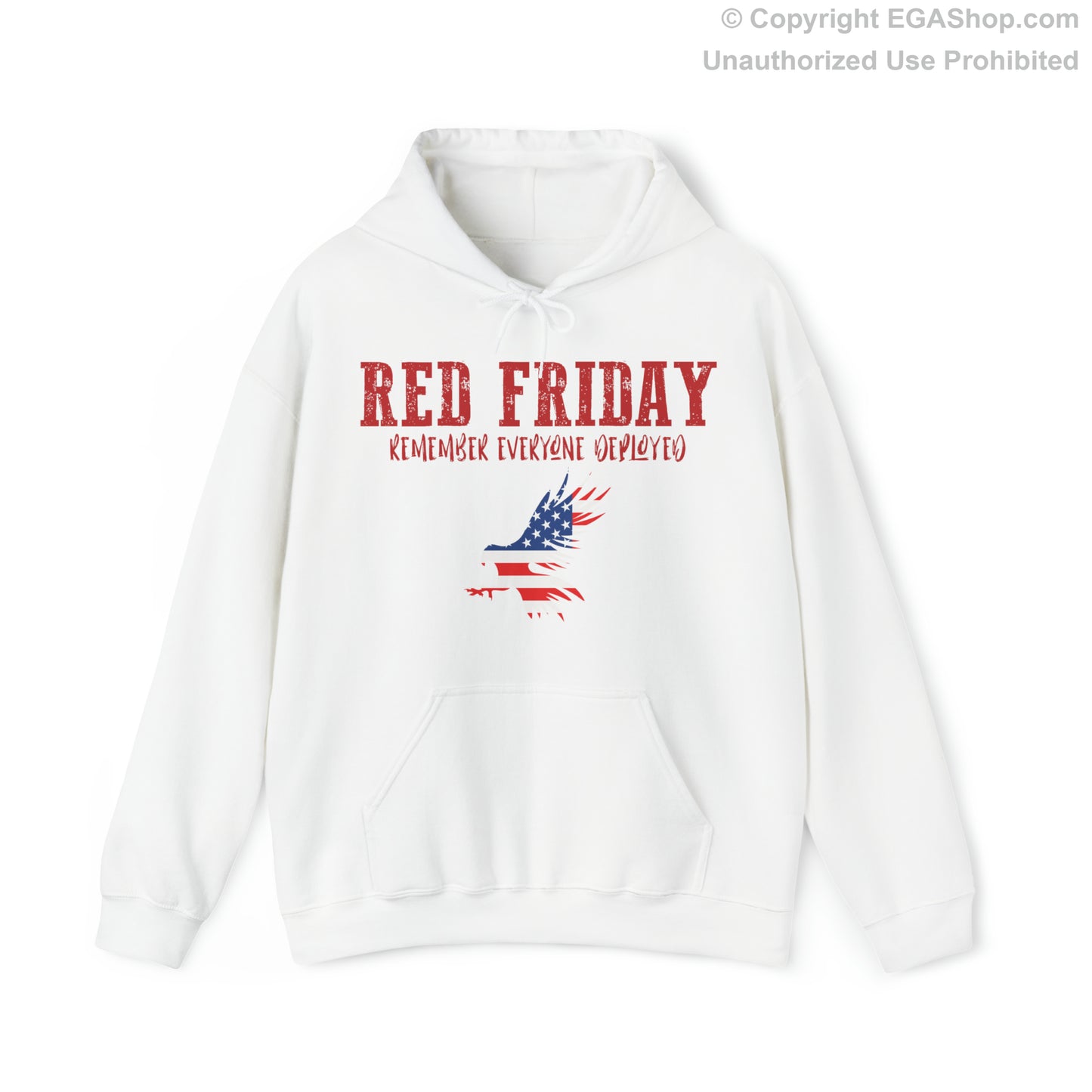 Hoodie: R.E.D. Friday with American Flag Eagle