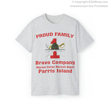 T-Shirt: Bravo Co. MCRD Parris Island (1st Battalion Crest)