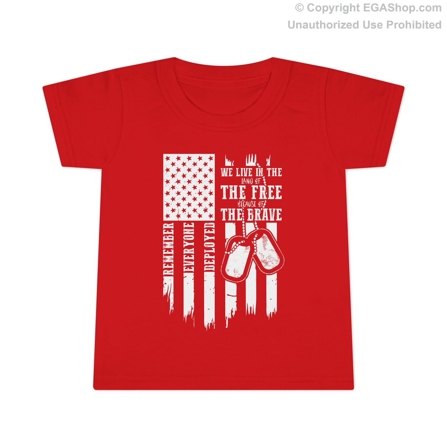 T-Shirt, Toddler: Red Friday Land of the Free