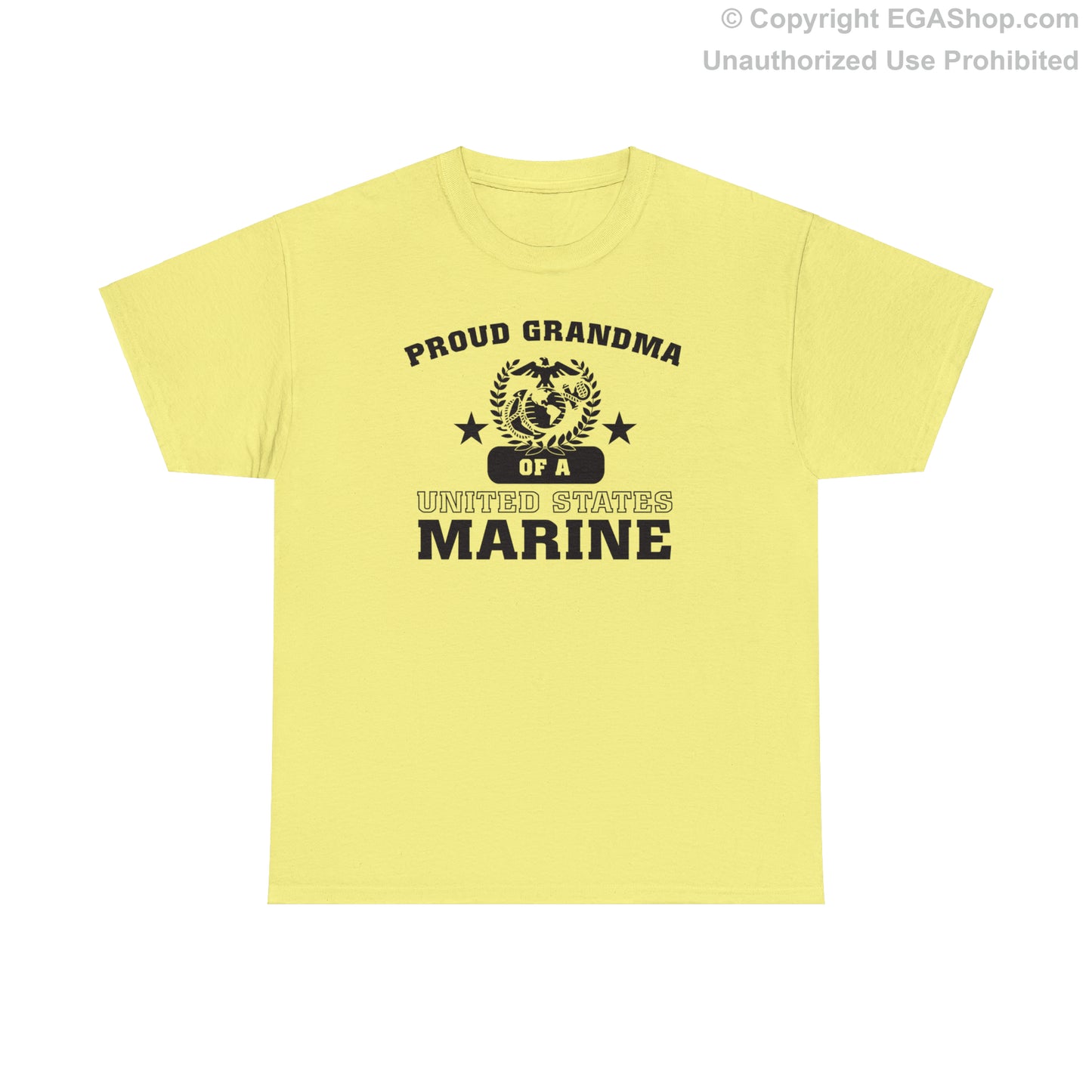 T-Shirt: Proud Grandma of a Marine (Varsity Style, Color Choices)