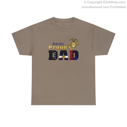 T-Shirt: Dress Blue Proud Dad (Your Choice of Colors)