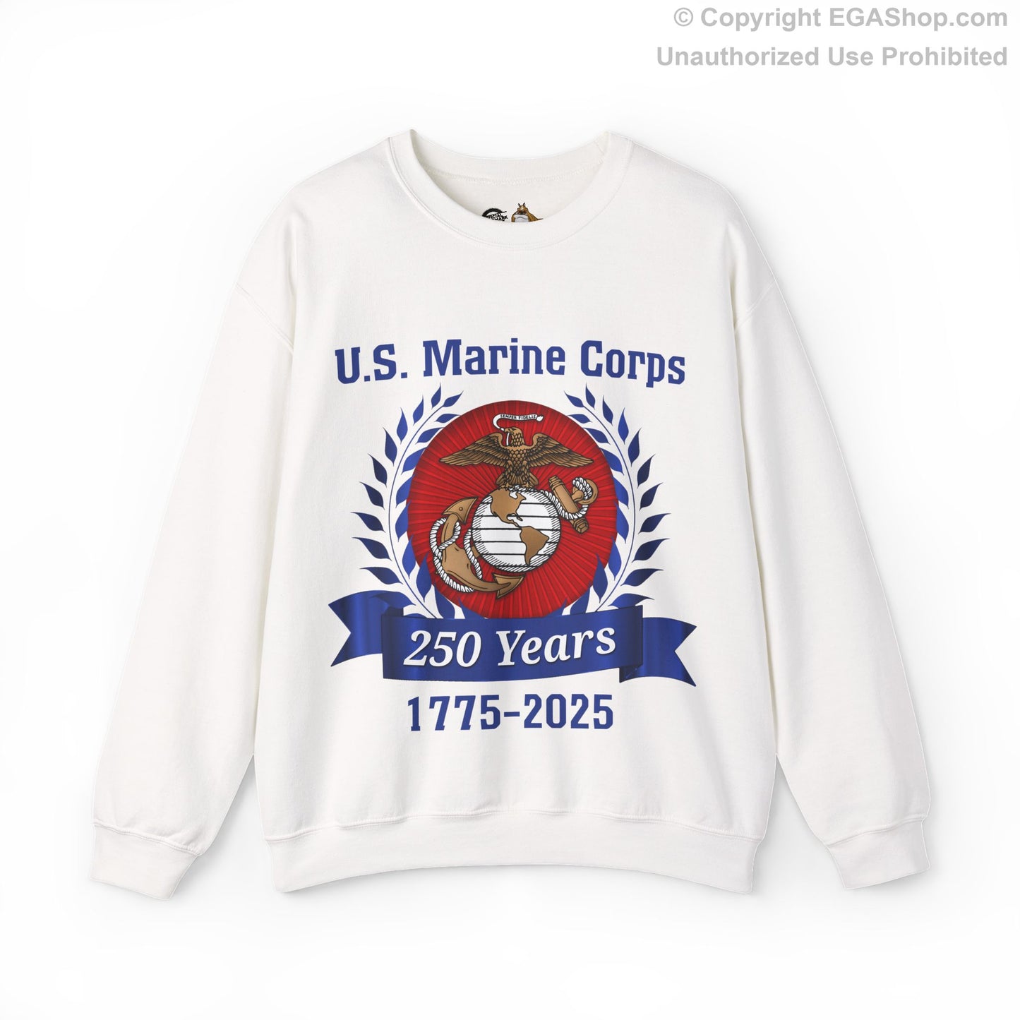 U.S. Marine Corps 250 Years Sweatshirt, Unisex Pullover, Commemorative Apparel