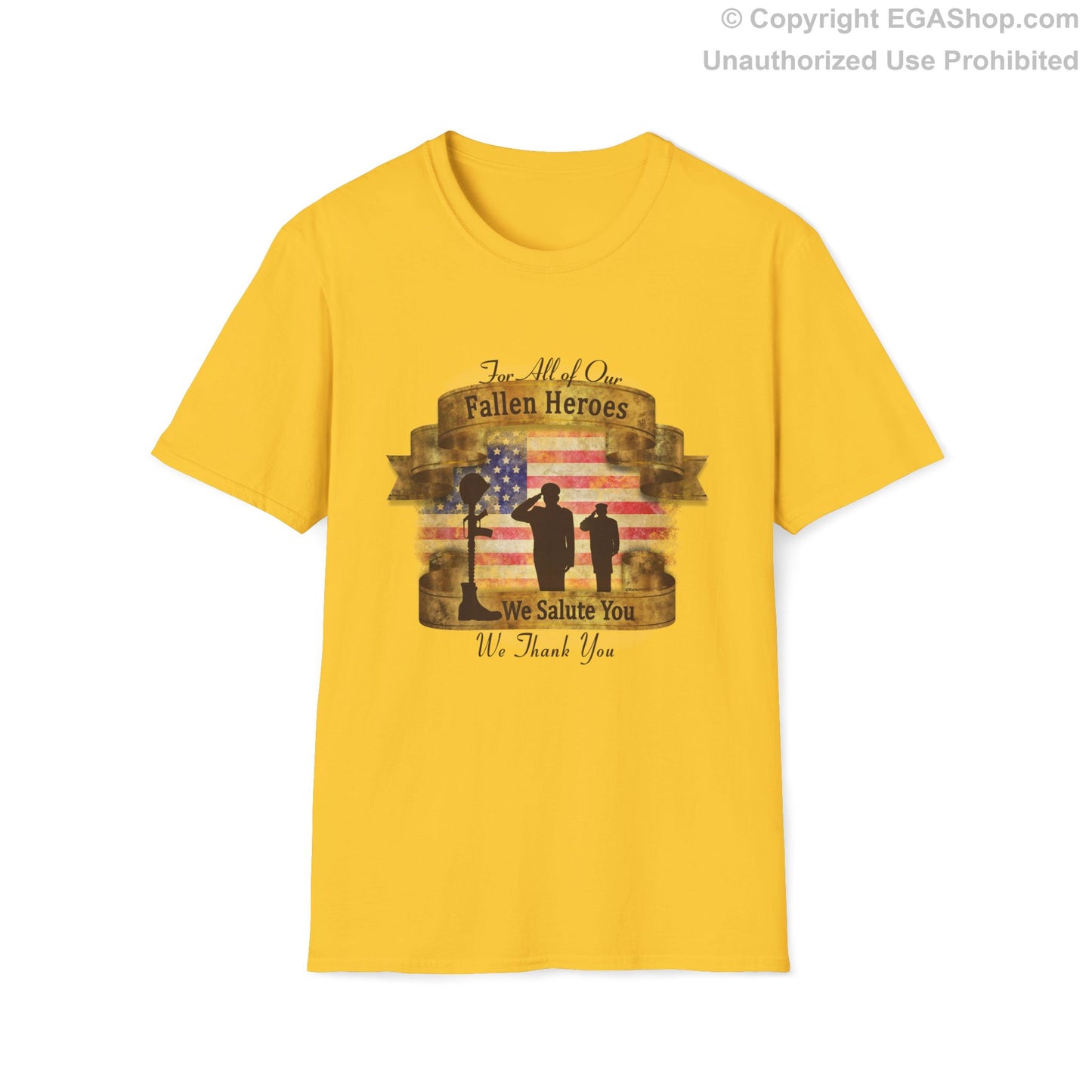 Fallen Heroes Memorial T-Shirt — 'We Salute You' Patriotic Tribute