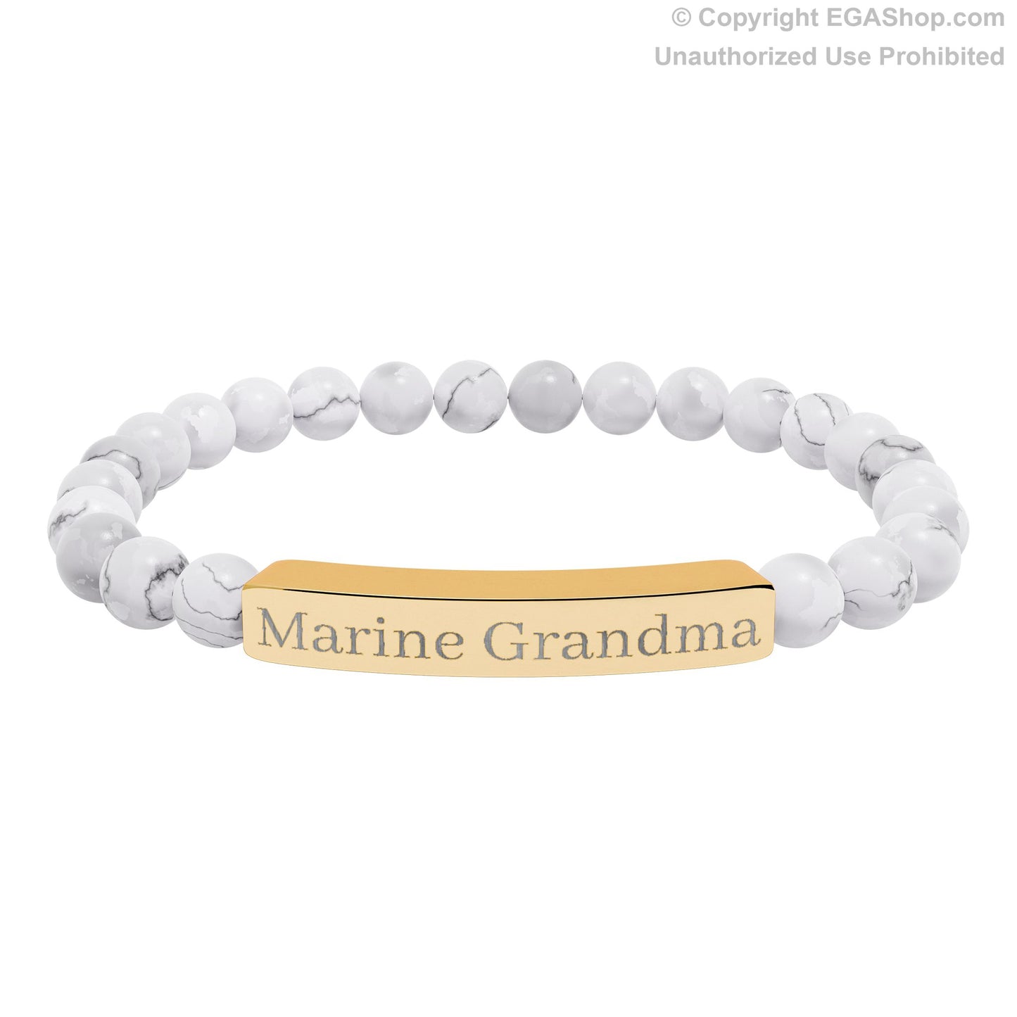 Marine Grandma Natural Stone Bead Bracelet