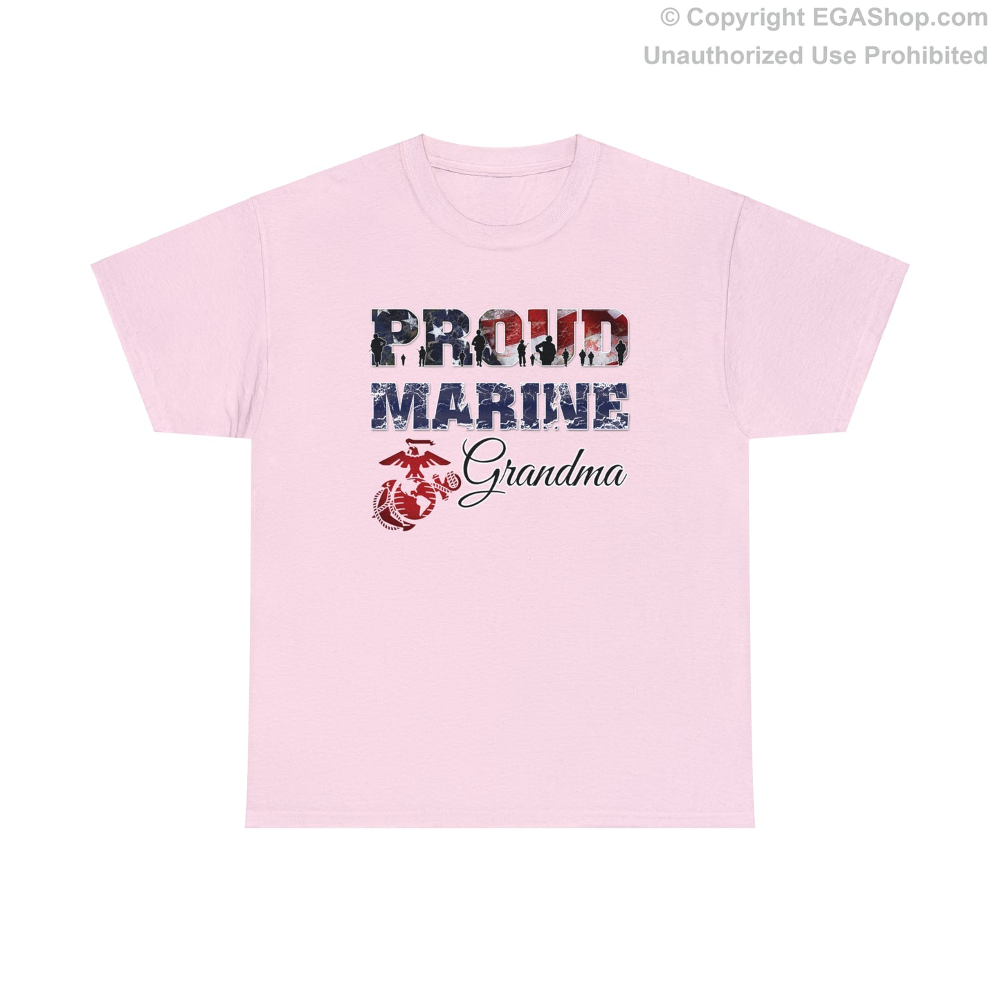 T-Shirt Proud Marine Grandma (Your Choice of Colors)