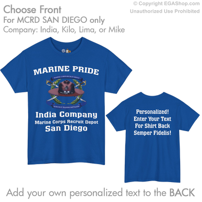 3rd Btn San Diego CREST Choose Company & Personalized Back (T-Shirt)