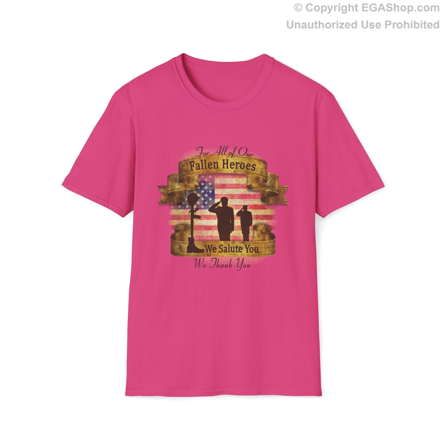 Fallen Heroes Memorial T-Shirt — 'We Salute You' Patriotic Tribute