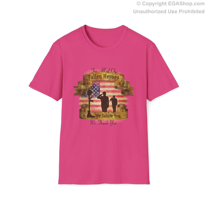 Fallen Heroes Memorial T-Shirt — 'We Salute You' Patriotic Tribute