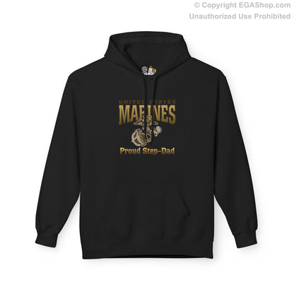 Hoodie Midweight Softstyle: United States Marines Proud Step-Dad