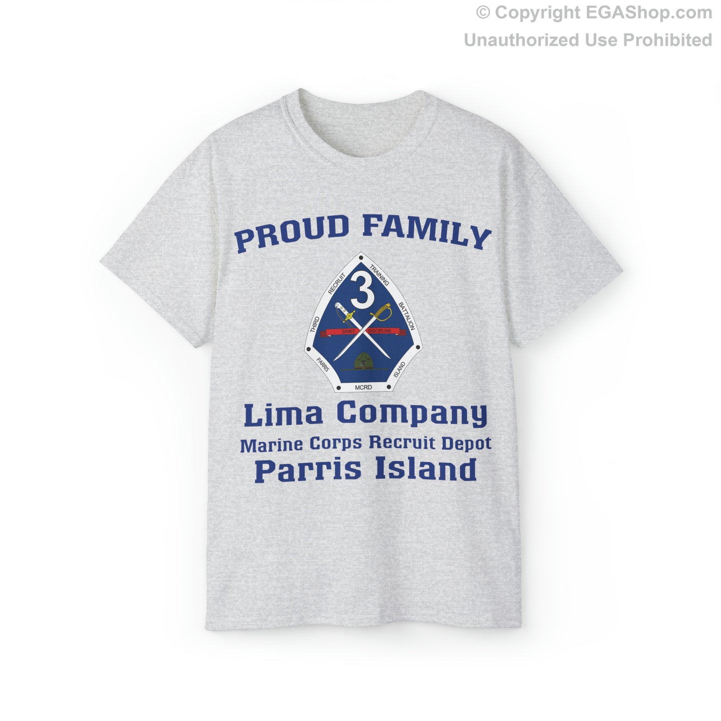 T-Shirt: Lima Co. MCRD Parris Island (3rd Battalion Crest)