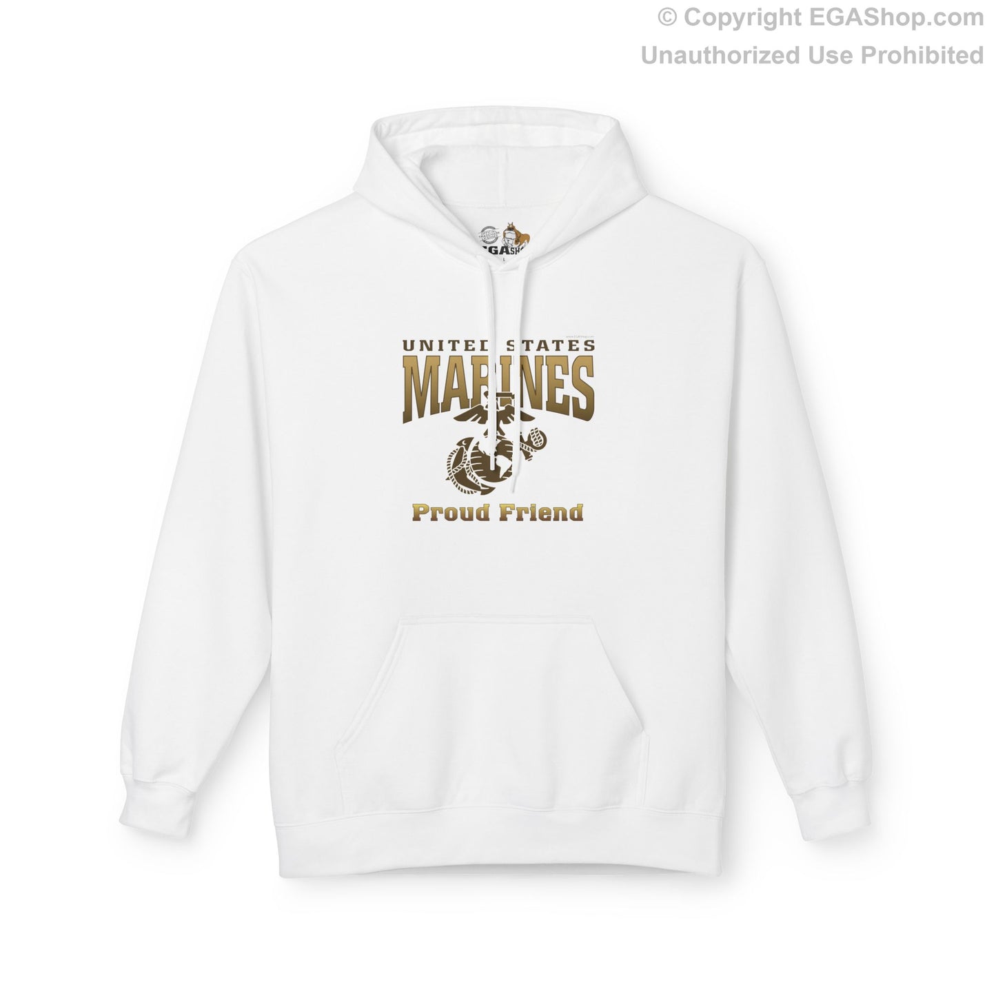 Hoodie Midweight Softstyle: United States Marines Proud Friend