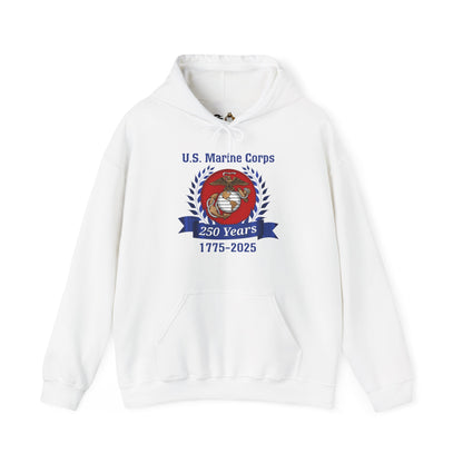U.S. Marine Corps 250 Years Hoodie, Unisex Pullover, Commemorative Apparel