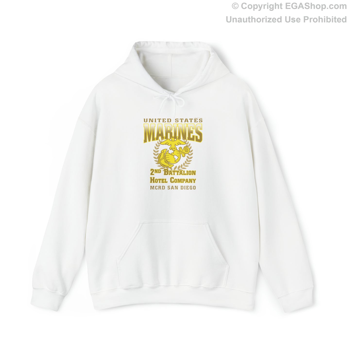 Hoodie: Hotel Co. MCRD Parris Island (EGA + Back Proud Family)