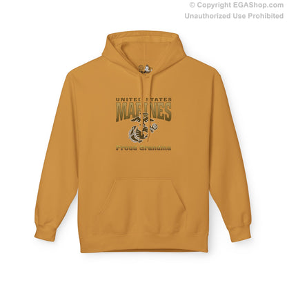 Hoodie Midweight Softstyle: United States Marines Proud Grandma