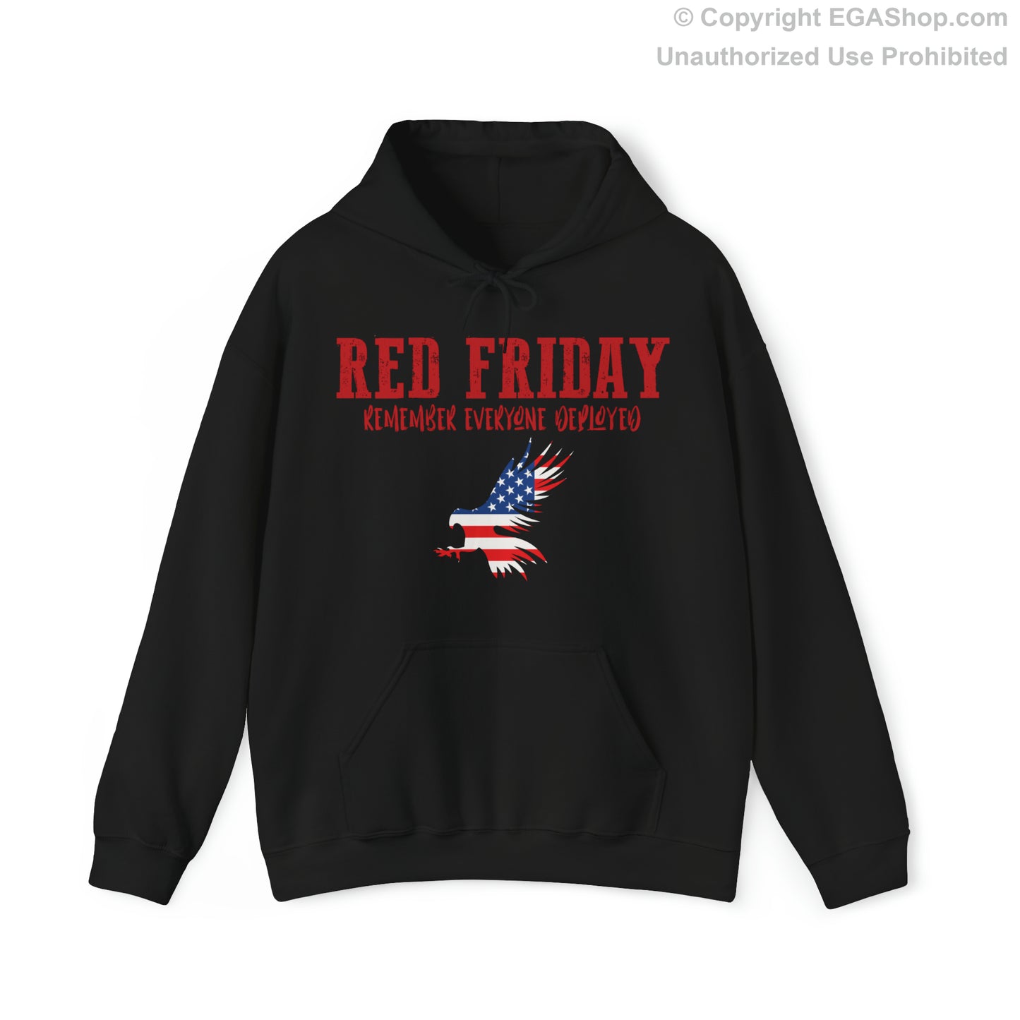 Hoodie: R.E.D. Friday with American Flag Eagle