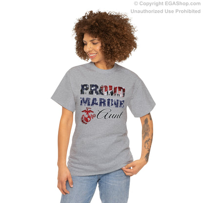 T-Shirt Proud Marine Aunt (Your Choice of Colors)