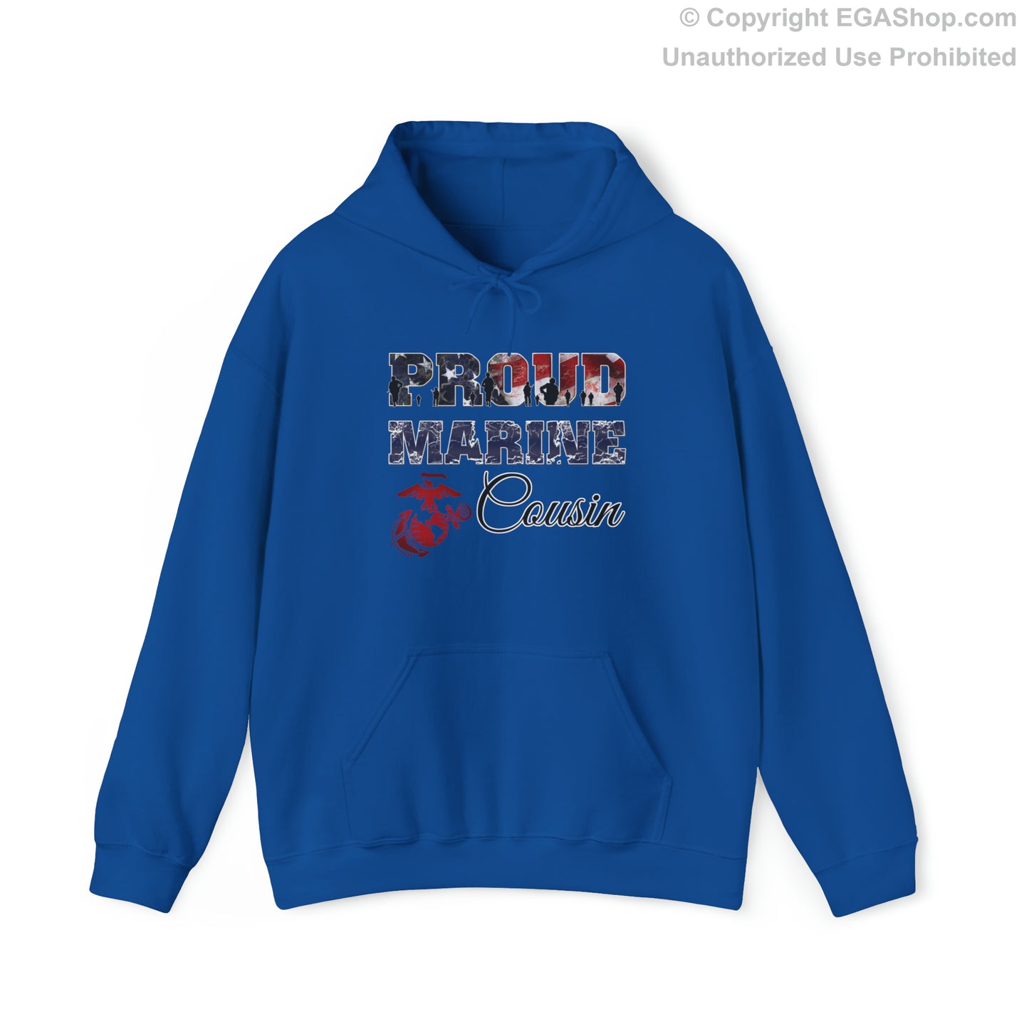 Hoodie Proud Marine Cousin (Your Choice of Colors)