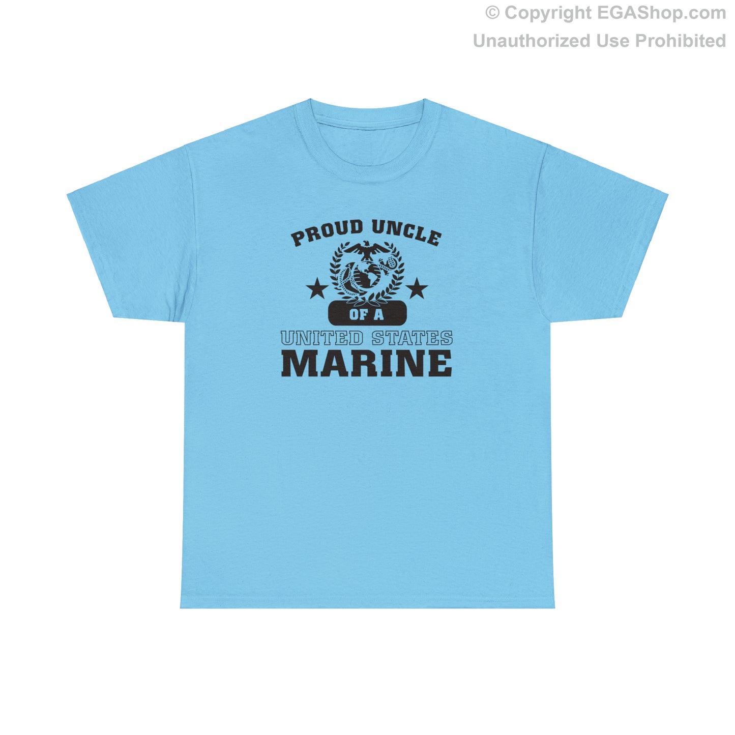 T-Shirt: Proud Uncle of a Marine (Varsity Style, Color Choices)