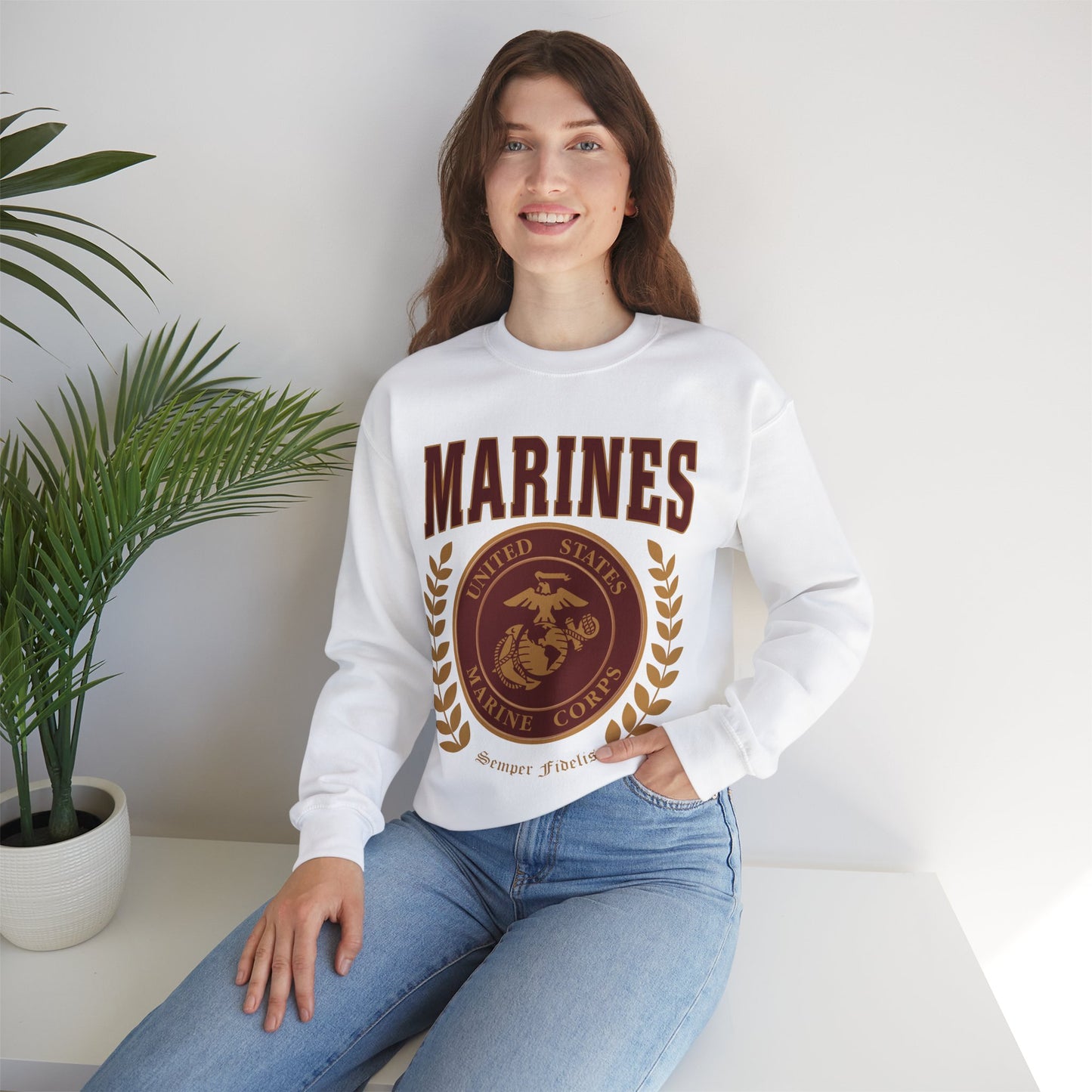 Sweatshirt: Marines Red Seal (Color Choices)