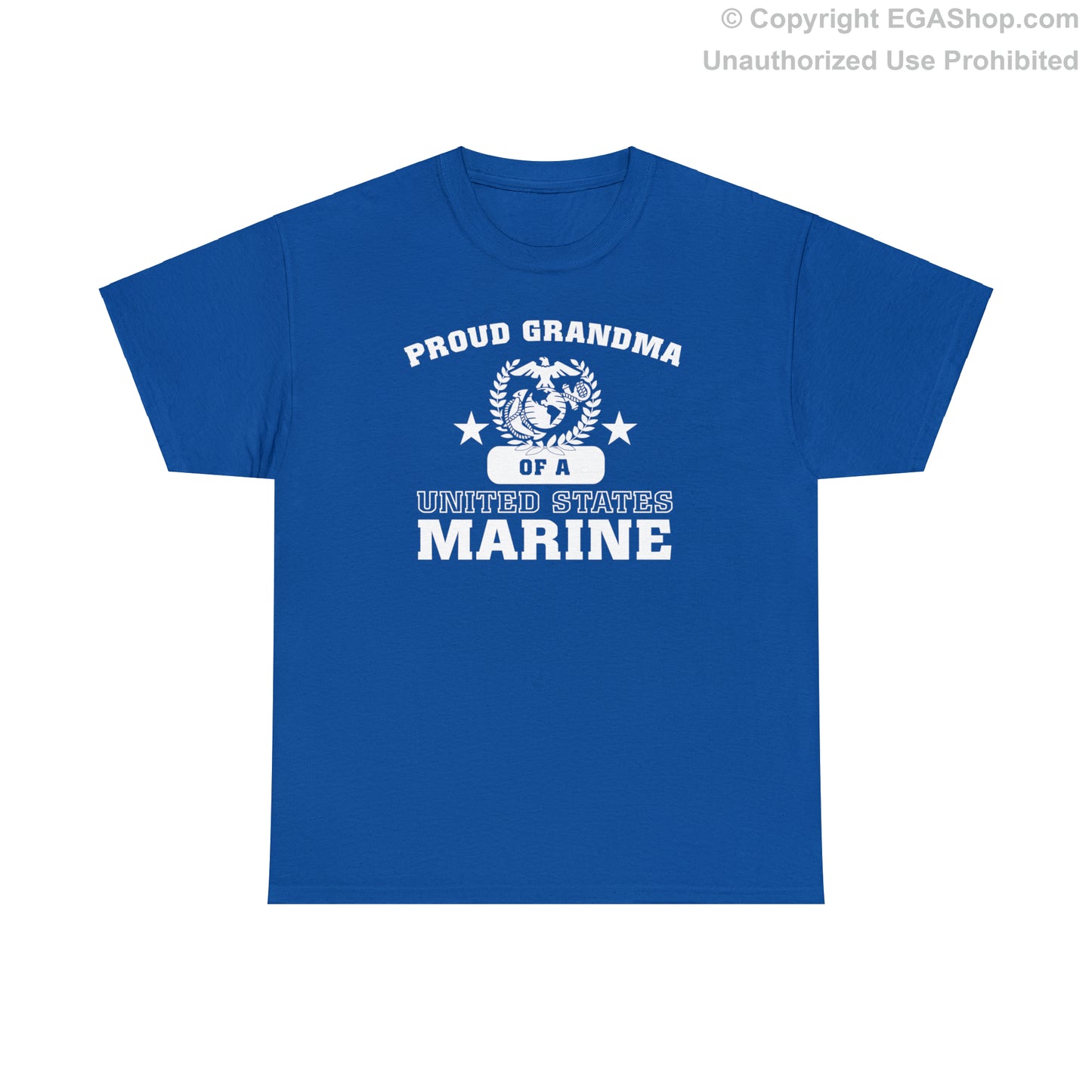 T-Shirt: Proud Grandma of a Marine (Varsity Style, Color Choices)