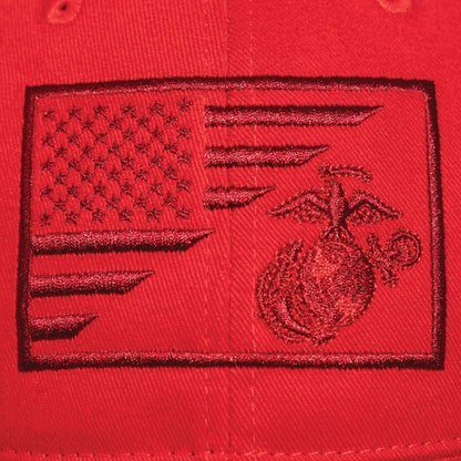 Cap, USMC Eagle, Globe and Anchor / US Flag Low Profile