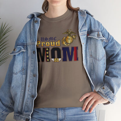 T-Shirt: Dress Blue Proud Mom (Your Choice of Colors)