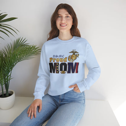 Sweatshirt: Dress Blue Proud Mom (Your Choice of Colors)