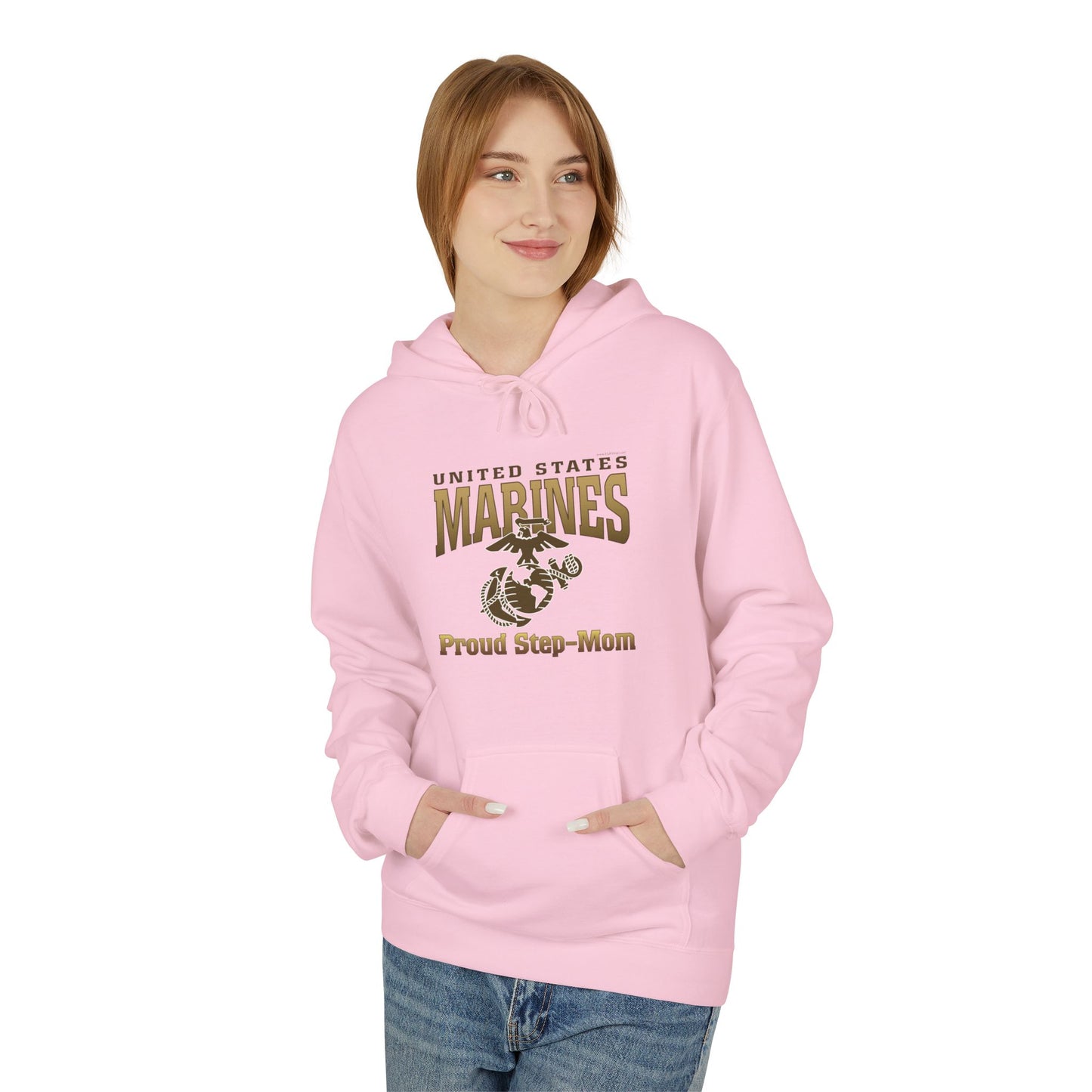 Hoodie Midweight Softstyle: United States Marines Proud Step-Mom