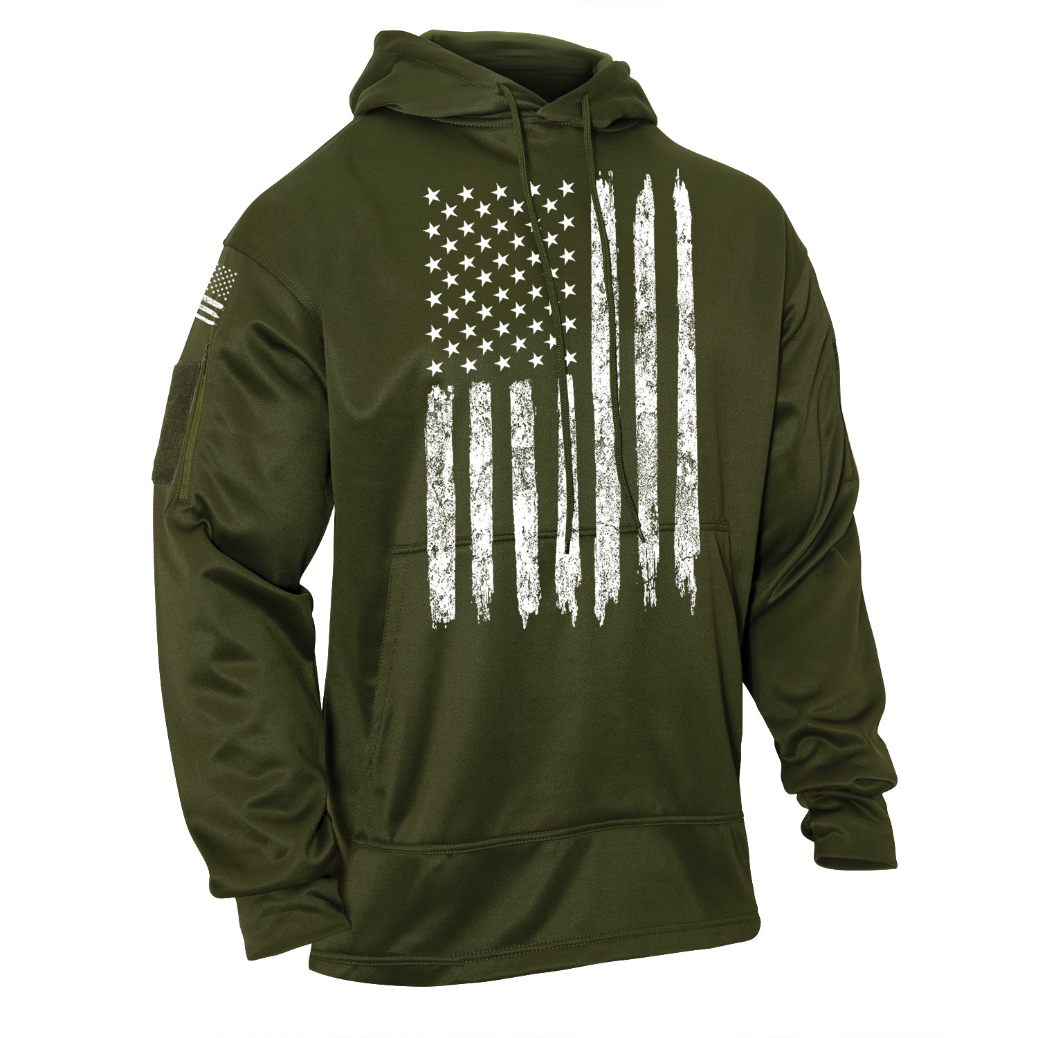 U.S. Flag Concealed Carry Hoodie Olive Drab