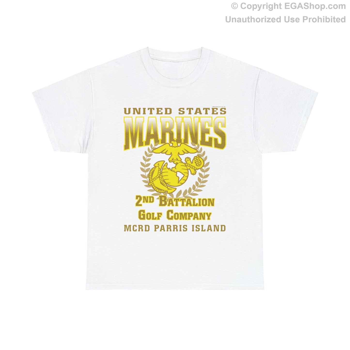 T-Shirt: Golf Co. MCRD Parris Island (EGA + Back Proud Family)