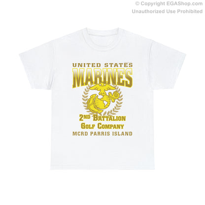 T-Shirt: Golf Co. MCRD Parris Island (EGA + Back Proud Family)