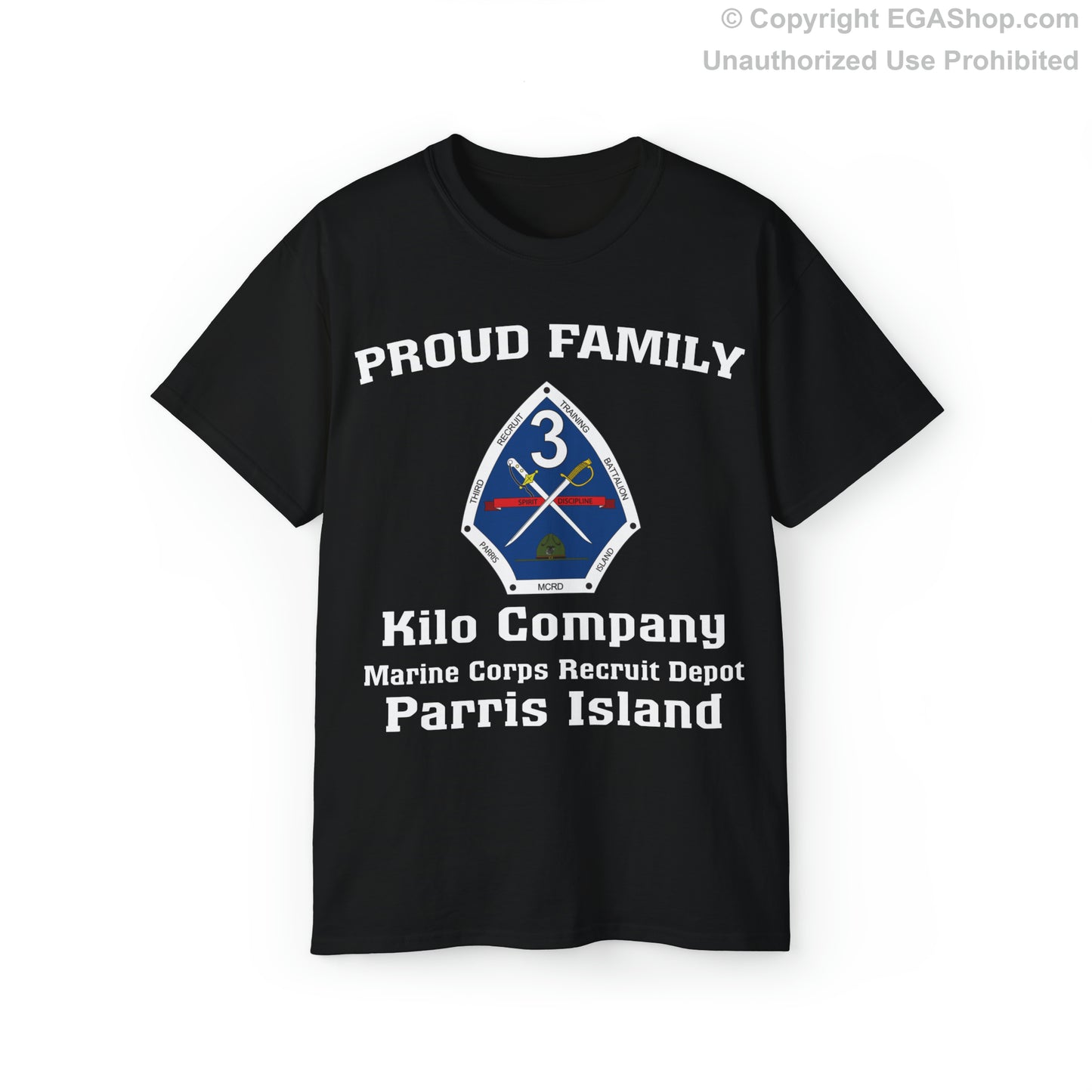 T-Shirt: Kilo Co. MCRD Parris Island (3rd Battalion Crest)