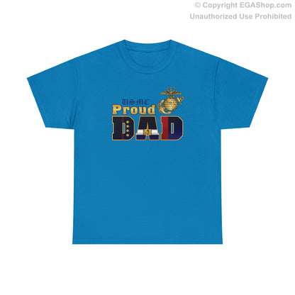 T-Shirt: Dress Blue Proud Dad (Your Choice of Colors)