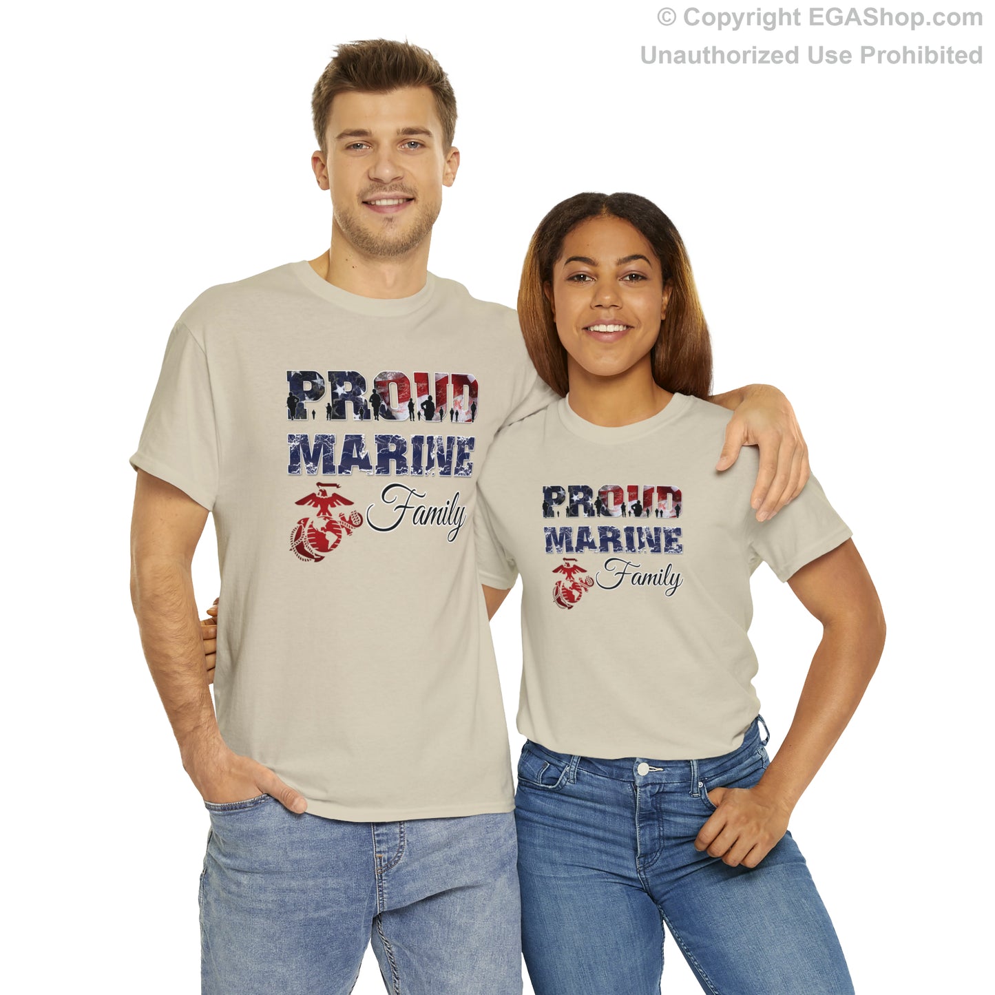 T-Shirt Proud Marine Family (Your Choice of Colors)