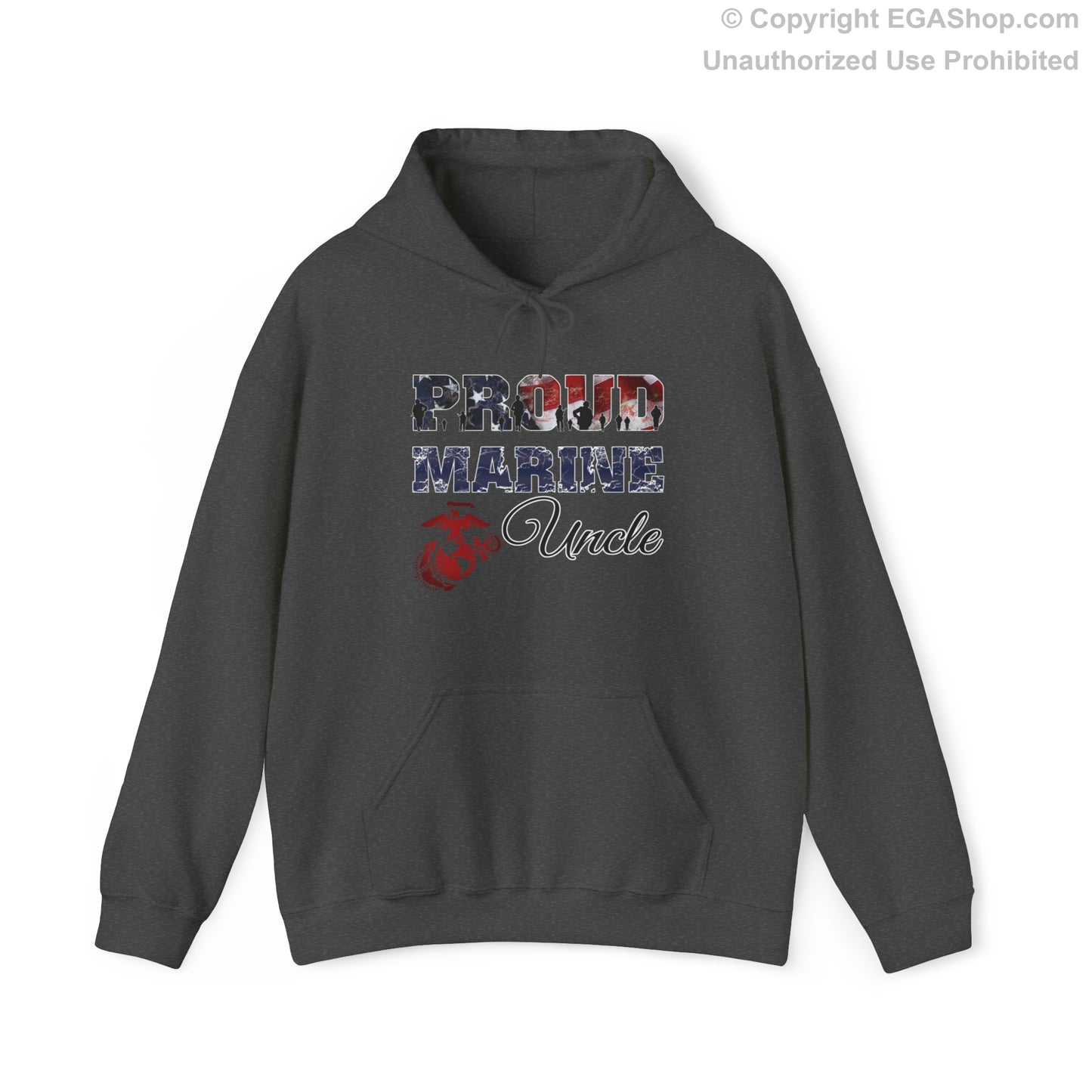 Hoodie Proud Marine Uncle (Your Choice of Colors)